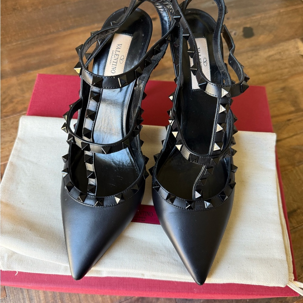 Valentino Black Studded Women's Shoes